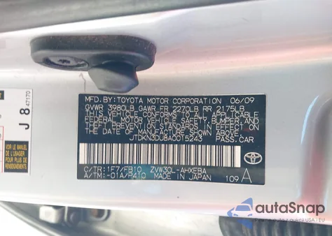 2010 Toyota Prius Iii z USA, uszkodzony, nr VIN JTDKN3DU8A0015243